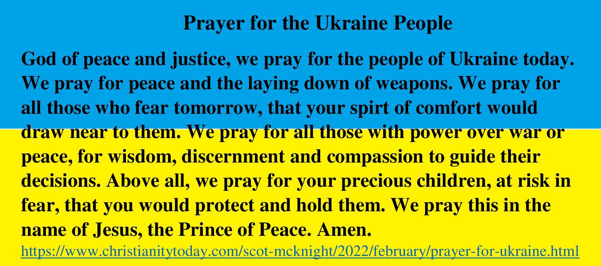 Prayer for Ukraine People